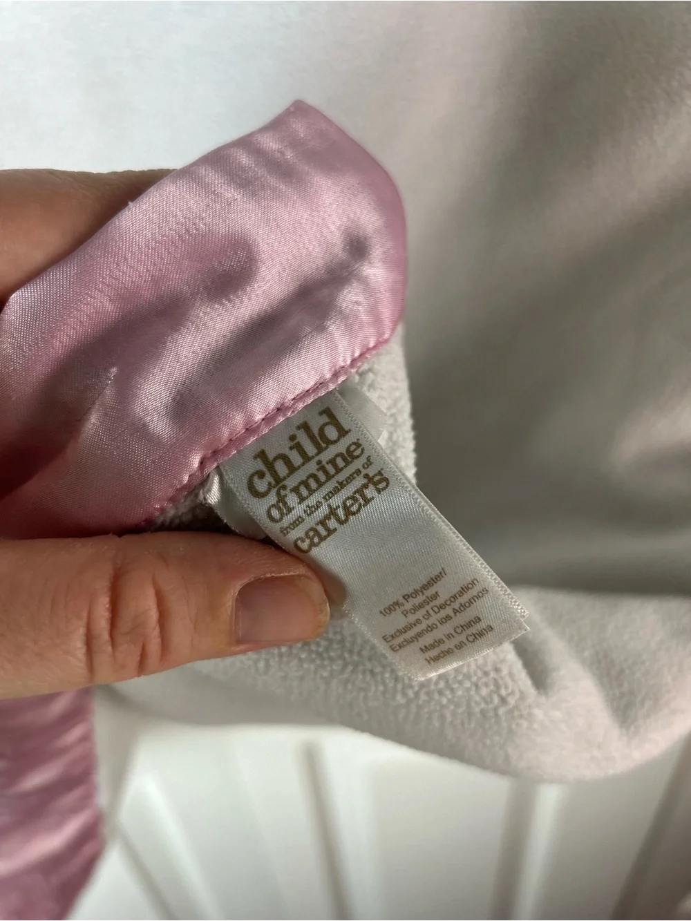 Child of Mine by Carter's Sweet Little Baby Blanket Pink White Hearts Orange